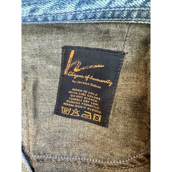 Citizens of Humanity Evans Relaxed Button Fly Jeans Distressed Medium Wash EUC - Picture 7 of 11